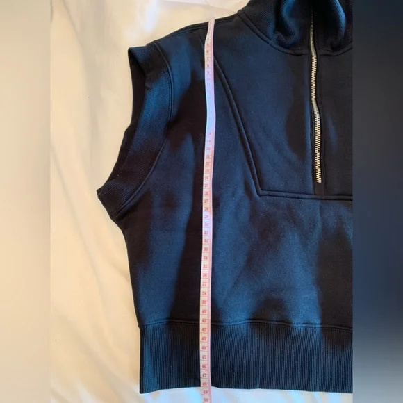 NWT - Pullover Zip Vest With High Collar - Black, XS - Picture 9 of 13